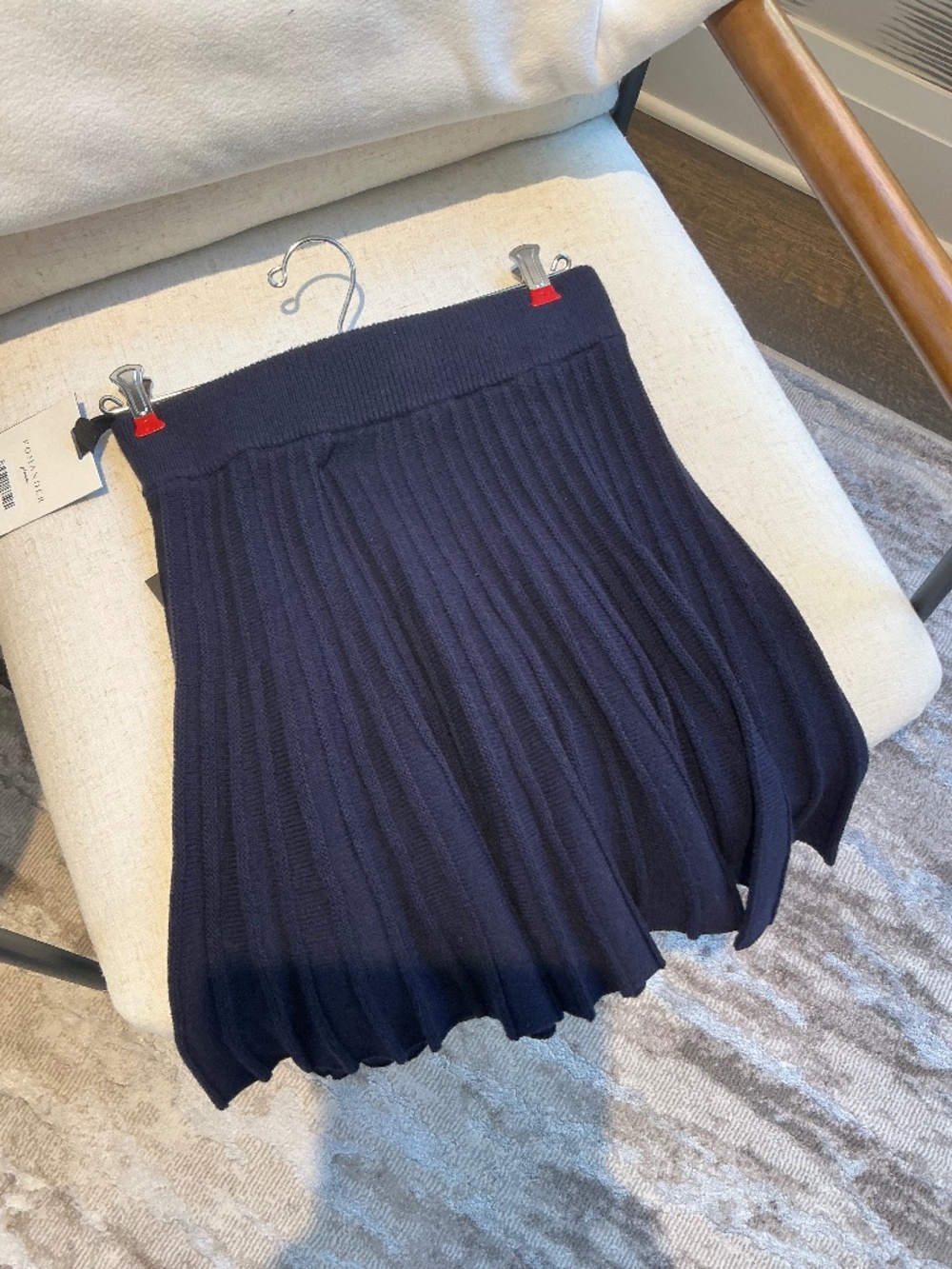 Tuckernuck Pomander Place Navy Knit Pleated Mini Skirt NWT Small